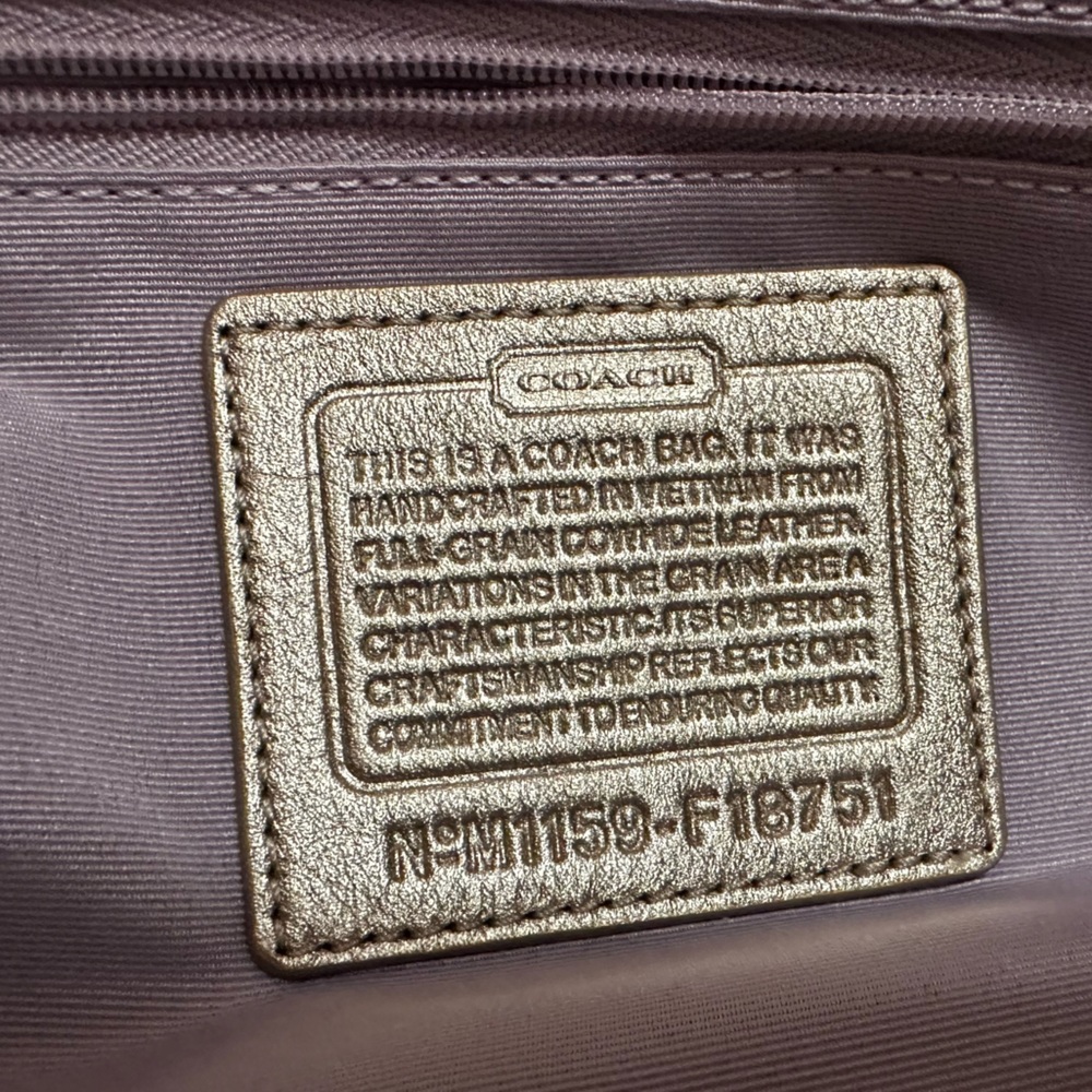 Coach | Soho East West Leather Shoulder Bag White/Gold – Style M1159-F18751 - Picture 4 of 16